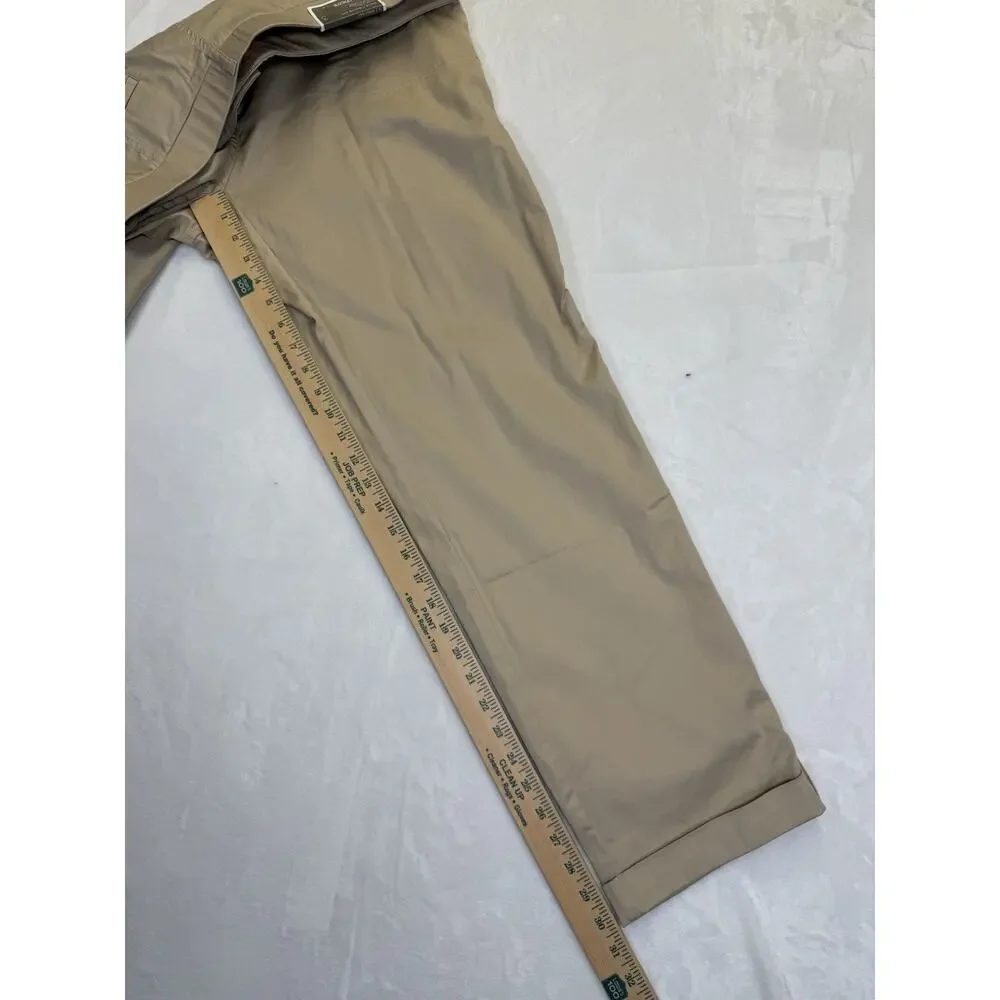 Chico’s Pants Women’s Sz 3 T XL 16 Luxe Twill Utility Basic Crop Khaki Tan NWT - Picture 12 of 15